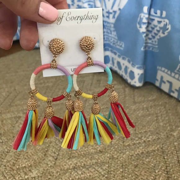 Rainbow Statement Earrings! 🌈 - Picture 2 of 3